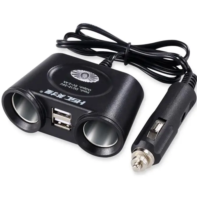 Willtoo двойная розетка 2 Way USB Порты и разъёмы автомобильное зарядное устройство