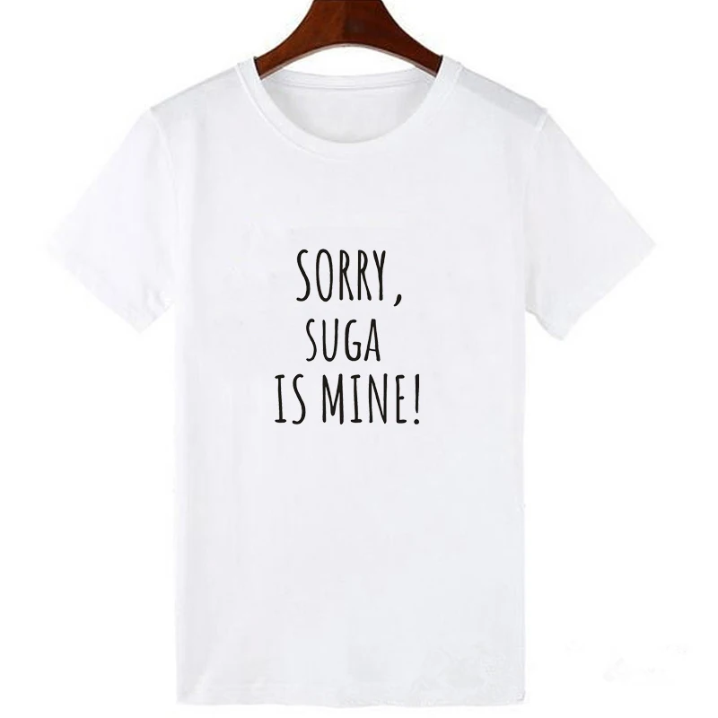 Женская стильная уличная одежда с принтом &quotSORRY SUGA/V IS MINE&quot летняя свободная