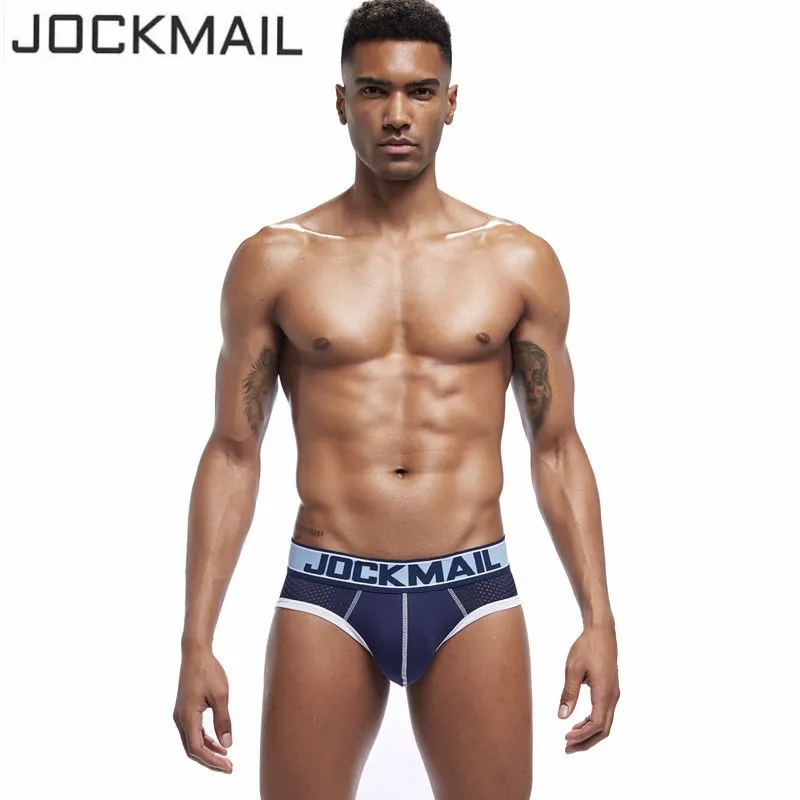 Трусы брифы JOCKMAIL мужские сетчатые дышащие трусы танга пикантное нижнее белье