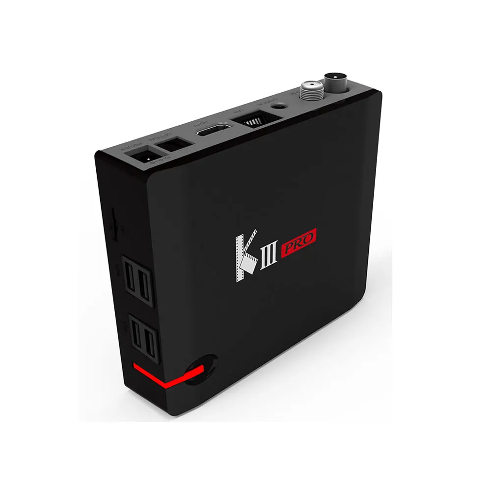 Комбинированная ТВ приставка Mecool KIII PRO декодер DVB S2/DVB T2/DVB C Android 7.1 3 Гб/16 Гб