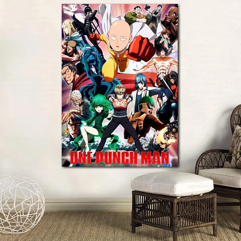 Картина на холсте для украшения дома HD принты рисование Аниме One Punch Man настенное