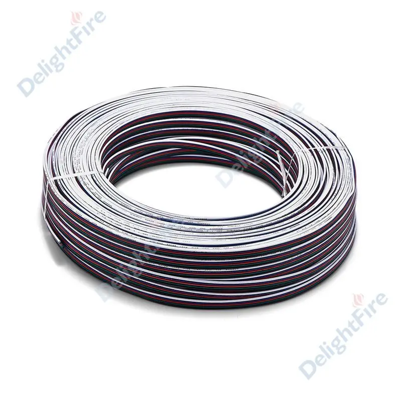 3 рулона 5 Pin RGBW удлинитель питания 100 м 22AWG 20AWG 18AWG удлинение электрических проводов для лампы светодиодные ленты SM JST разъем