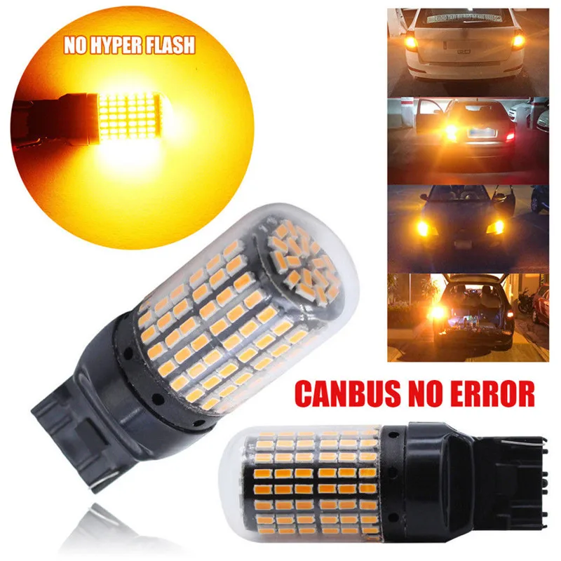 1 шт. Высокая мощность 3014 144smd T20 7440 светодиодный лампы низкое потребление CanBus без