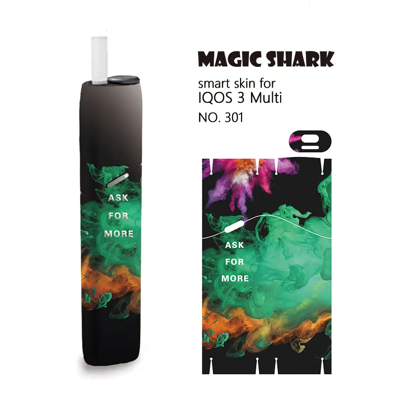 Magic Акула 2019 Живопись чехол Стикеры для IQOS3 технология 3 мульти печати стерео