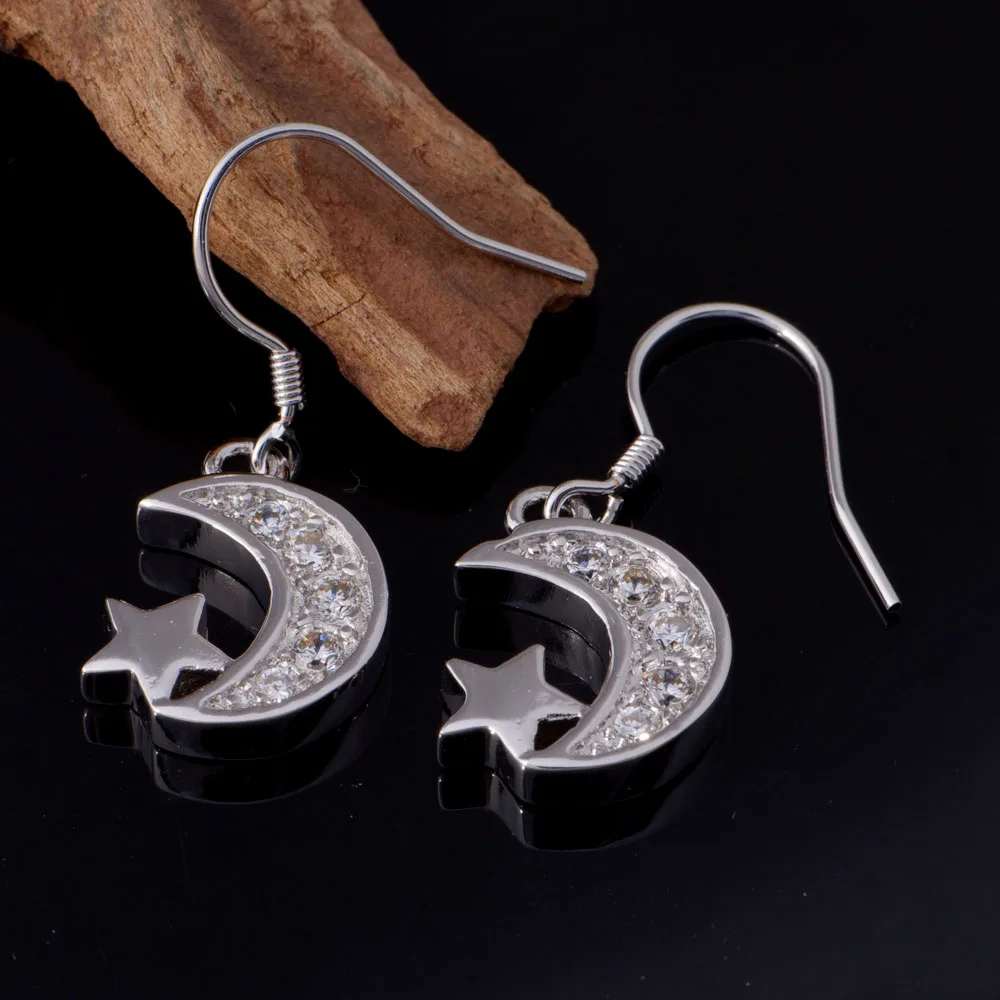 Модные висячие серьги в форме Луны Vashiria Новое поступление покрытые золотом