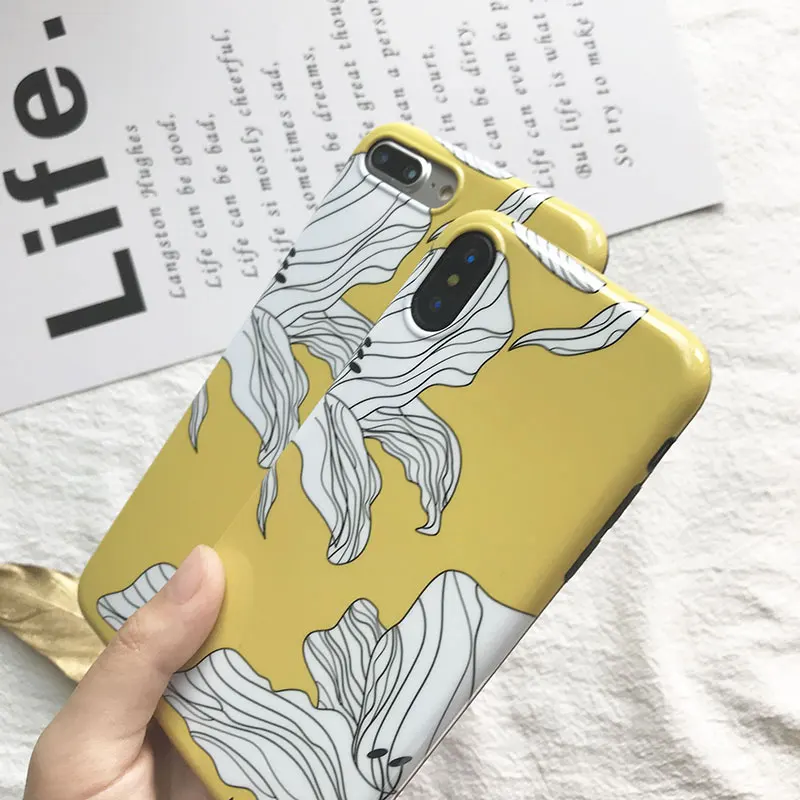 Boucho Retro Flowers Phone Cases For iphone X XS MAX XR Case 6 6S 7 8 Plus Fashion Glossy Soft IMD Back Cover |