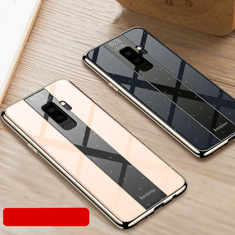 Чехол YonLinTan чехол для Samsung Galaxy S9 Plus S 9 S9Plus роскошный блестящий из закаленного
