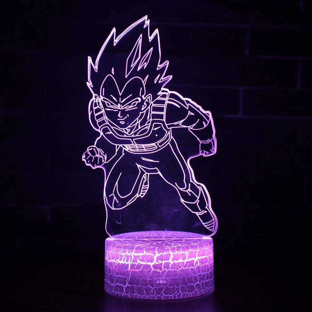 3D лампа Dragon Ball Kakarot Vegeta Son Gohan стволы для клеток Cyborg Freeza 7 цветов светодиодный