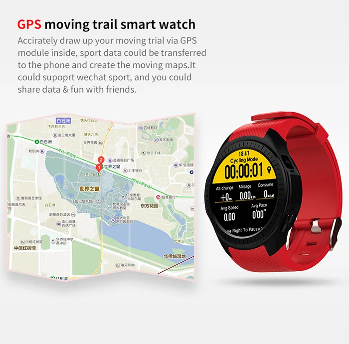 Microwear L1 Smartwatch телефон 1,3 дюйм, Bluetooth, GPS измерение пульса Шагомер сна монитор Спорт Смарт часы с встроенным телефоном G05