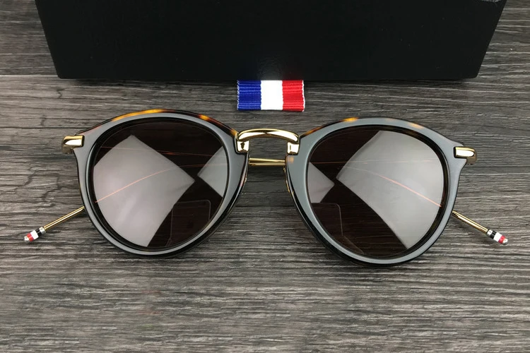 

2021 Thom Vintage Round Sunglasses Men Women High Quality Sun Glasses Polarized Zonnebril Mannen Dames
