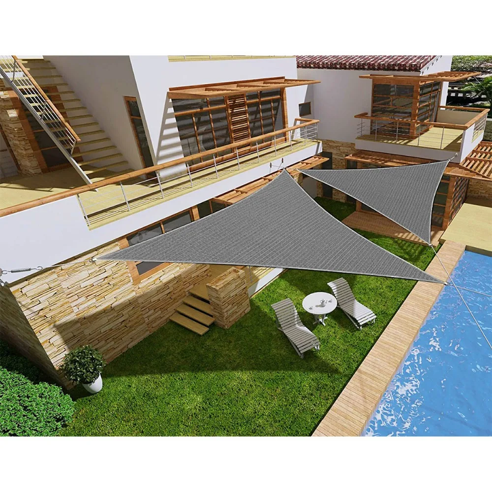 3x4x5 м 280GSM HDPE правый треугольный тент парус солнце на открытом воздухе