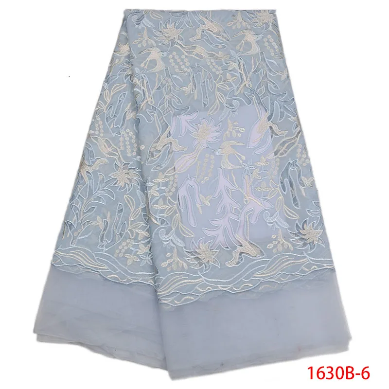 Нигерийская кружевная ткань 2018 Высококачественная хлопковая вышивка