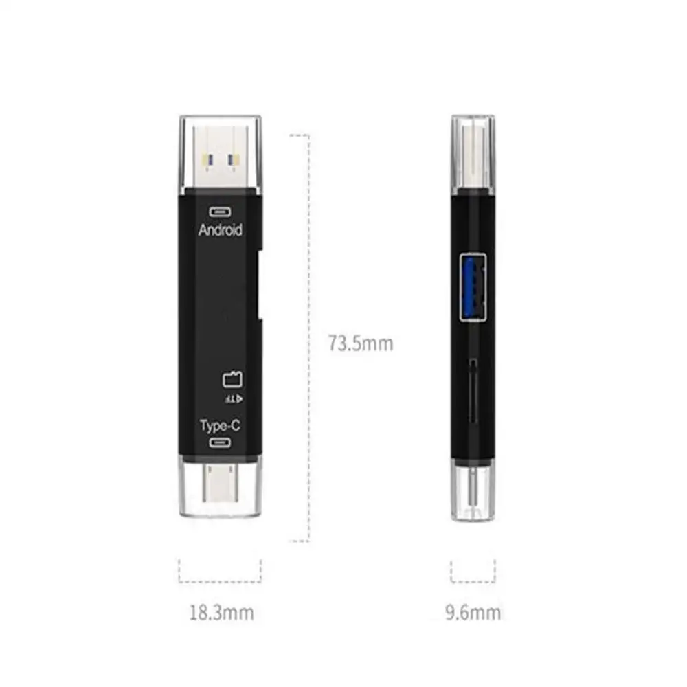 Type-C 5 в 1 адаптер для чтения карт OTG Поддержка SD/TF/Type-C/USB 3 0/Micro USB |