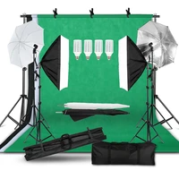 photo shooting kit with background support system umbrella softbox lighting kit photo video studio