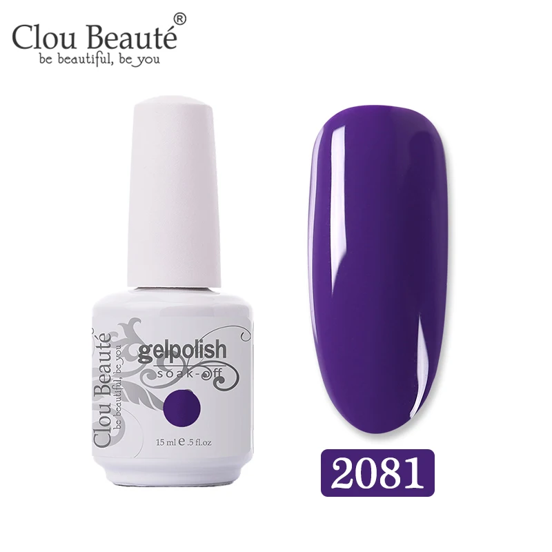 2081 Clou Beaute Gel Nail Polish Top UV LED Gel Nail Art Varnish Hybrid Gel Polish Semi Permanent Vernis Gellak Glitter Gel Lacquer - Цвет: 2081