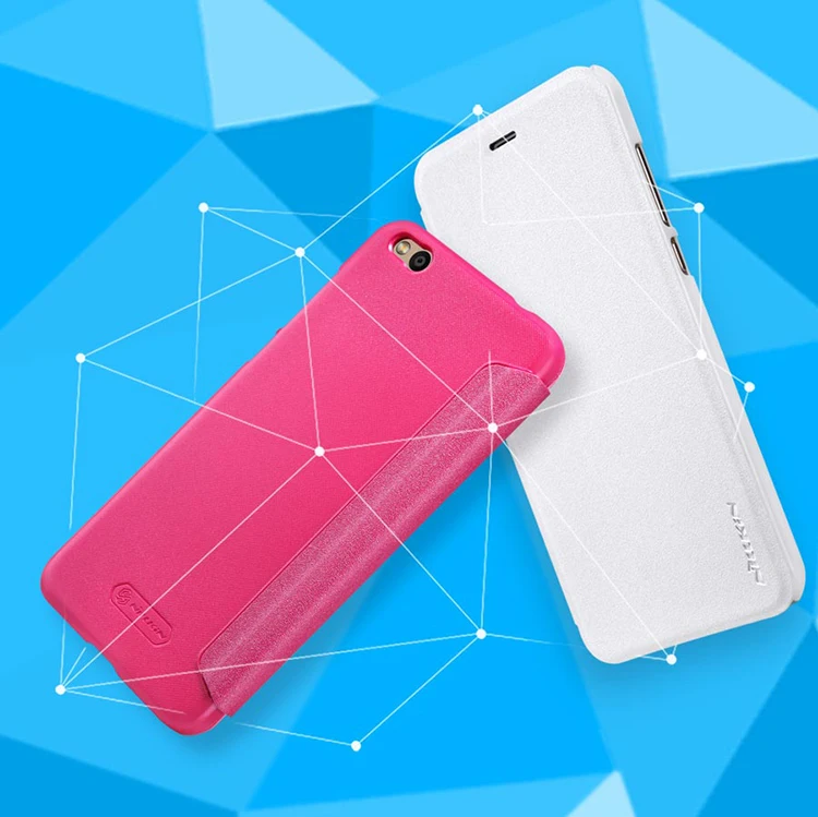 Для Xiaomi mi 5C 5 15 &quotNILLKIN Sparkle Флип кожаный с умным окном для просмотра задняя крышка