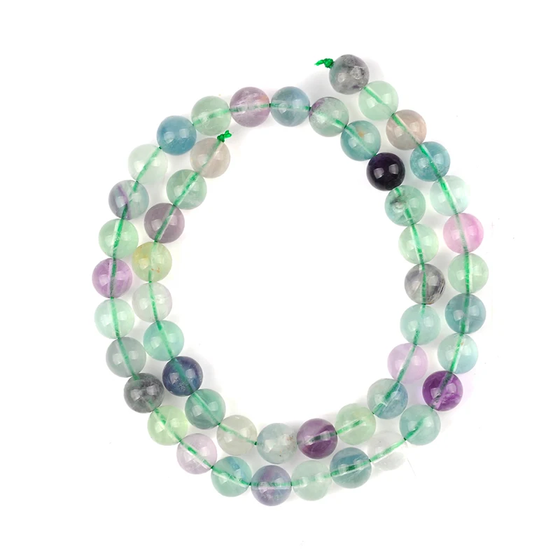 

Genuine 6mm 8mm 10mm 12mm natural stone beads Round colorful Fluorite strand loose bead For DIY Jewelry making Necklace Bracelet