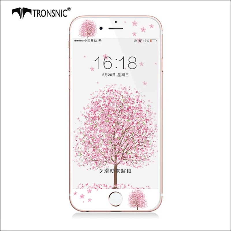 Закаленное стекло Tronsnic Sakura пленка для iPhone 6 6S plus Цветочная защита экрана 7 8