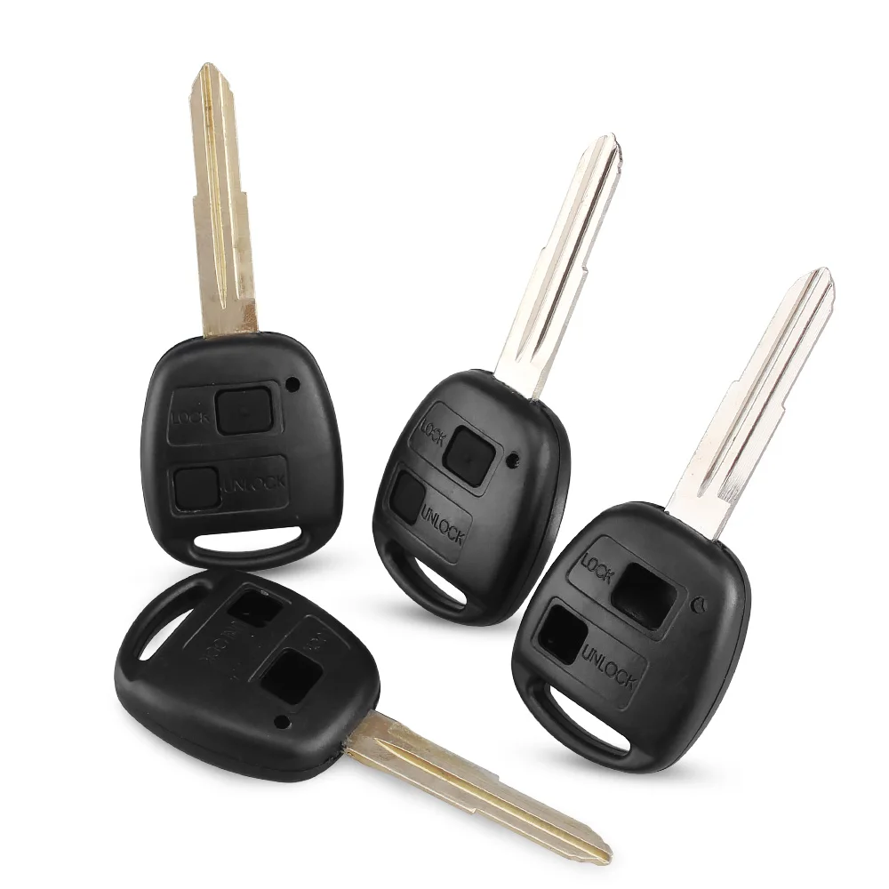 Чехол KEYYOU для дистанционного ключа автомобиля для Toyota Yaris Prado Tarago Camry Corolla с TOY41 Uncut Blade с кнопкой Pad