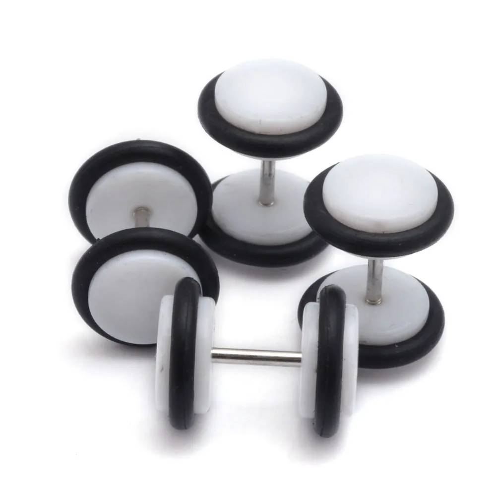 PINKSEE 2 шт. поддельные обманки из нержавеющей стали ушные пробки датчик иллюзии для