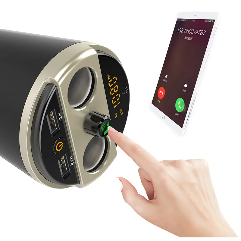 Автомобильный MP3 плеер JINSERTA с Bluetooth fm передатчик 2 USB 3 1 А адаптер для прикуривателя