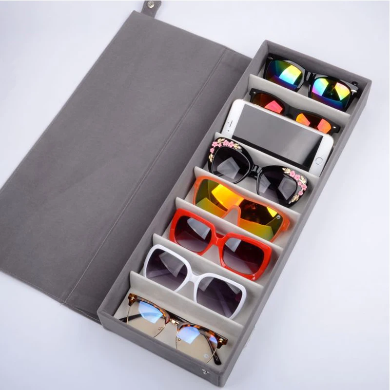 1 шт/8 слотов Оксфорд Ткань очки солнцезащитные коробка для хранения дисплей