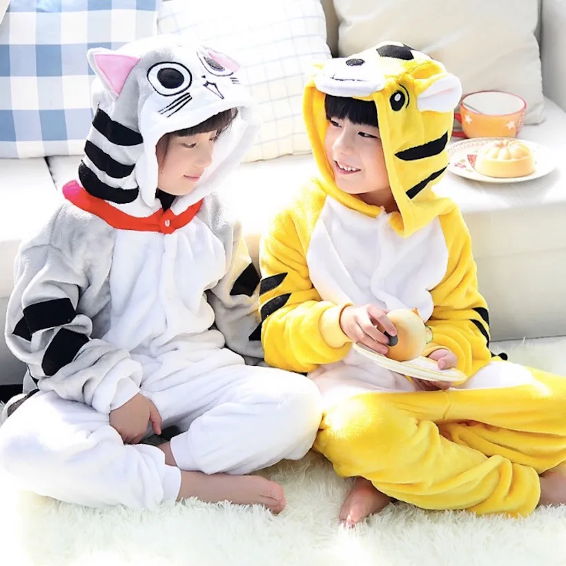 Пижама фланелевая в виде животных для мальчиков и девочек|kids animal pajamas|costume cartooncosplay