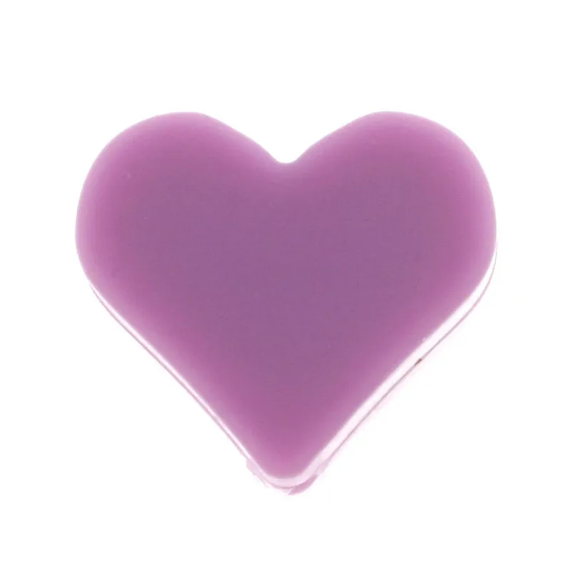 12 Medium Purple Свободные силиконовые бусины в форме сердца, 20 шт., Детские Прорезыватели, прорезыватели, ожерелье, браслет, Bpa, пустышка, цепочка для кормления, подарки для кормящих - Цвет: 12 Medium Purple
