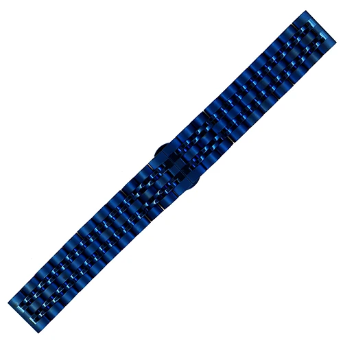 Blue Ремешок для часов из нержавеющей стали 20 мм 22 мм для Timex Weekender Expedition Бабочка Пряжка ремень быстро расстегивающийся ремень браслет черный - Цвет ремешка: Blue