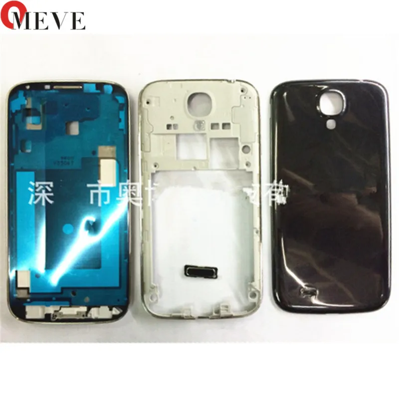 10 компл./лот полный корпус для Samsung Galaxy S4 i9500 i9506 i9505 i337 m919 Новая передняя рамка +