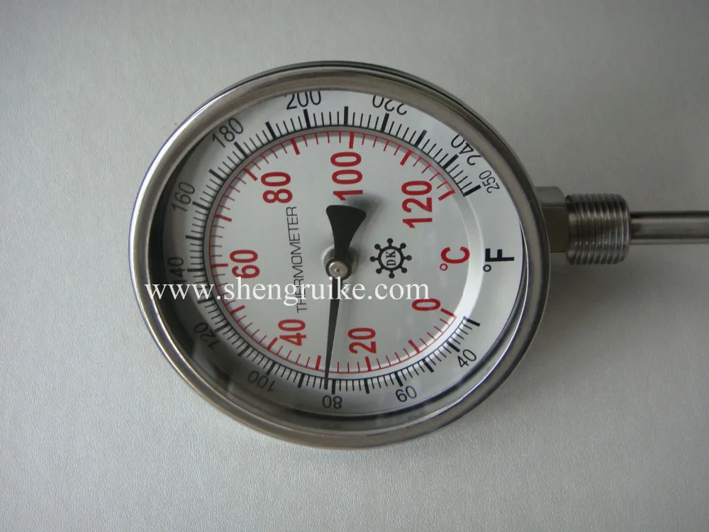 

1/2NPT Thread 0-120C&F Industrial Bimetal Thermometer