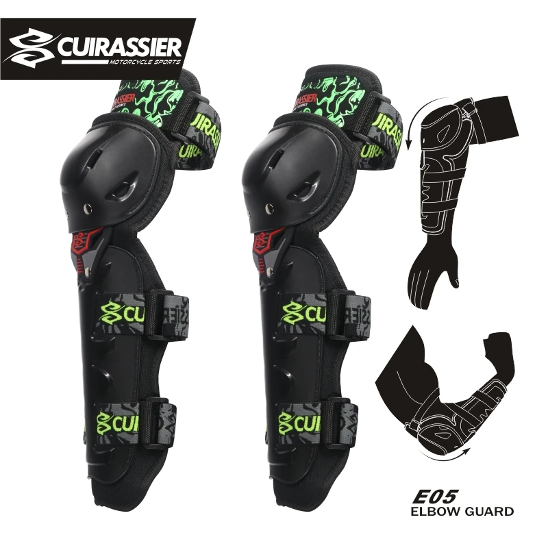 Cuirassier Motorcycle Motocross Off-Road Racing Elbow Pads Protection Knee Brace Safety Guards Protective Sports Protector Armor |