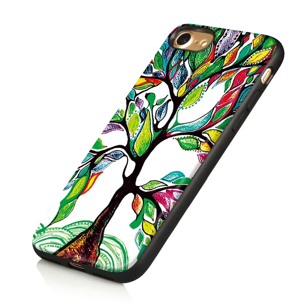 Maze for iPhone 7 Painted Phone Case Beautiful Big Tree A Vibrant with Colorful Leaves Pattern Protective Shell | Мобильные телефоны