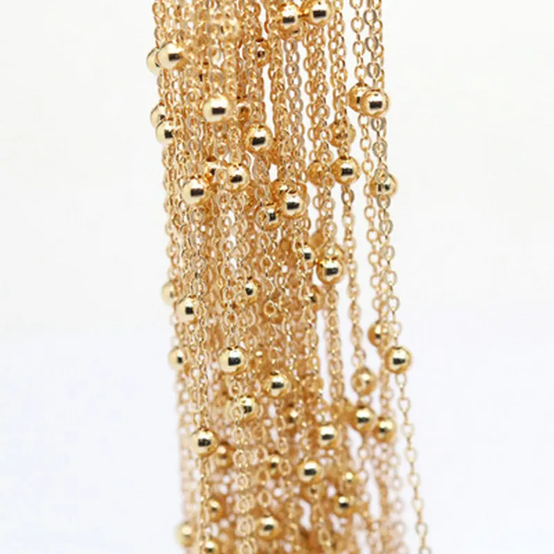 DIY &quotO&quotshape copper bead chain apply to necklace/earring/bracelet/anklet/ pocket watch gold/silver color women necklace | Украшения