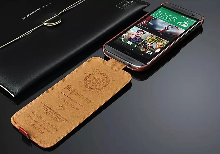 2015 масло-воск 100% Пояса из натуральной кожи Вертикальный флип чехол для HTC Один M8