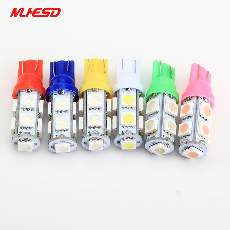 

100Pcs T10 9SMD 5050 LED Auto Car Led Light 194 168 W5W Automobiles Tail Turn Signal Side Marker Light-emitting Diode Lamp Bulb