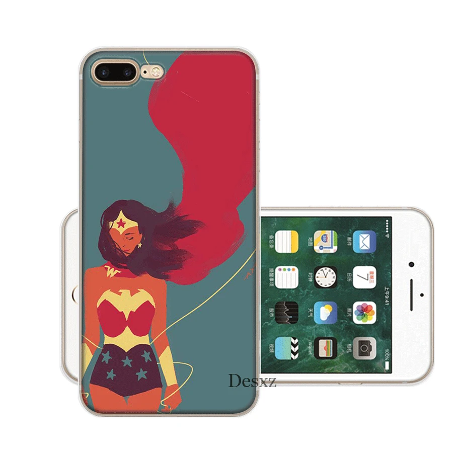 Жесткий чехол Desxz для iPhone 6 6s 7 8 Plus X XR XS Max 5 5S SE Case Wonder Woman Comics | Мобильные телефоны и