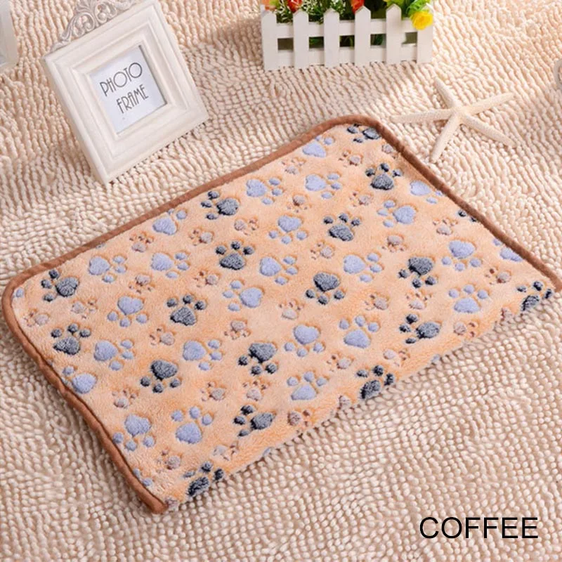 coffee 1 шт., собачий матрац для кошек, коралловый флис, матрас для сна, мягкое зимнее одеяло, подушка для щенков, товары для домашних животных - Цвет: coffee