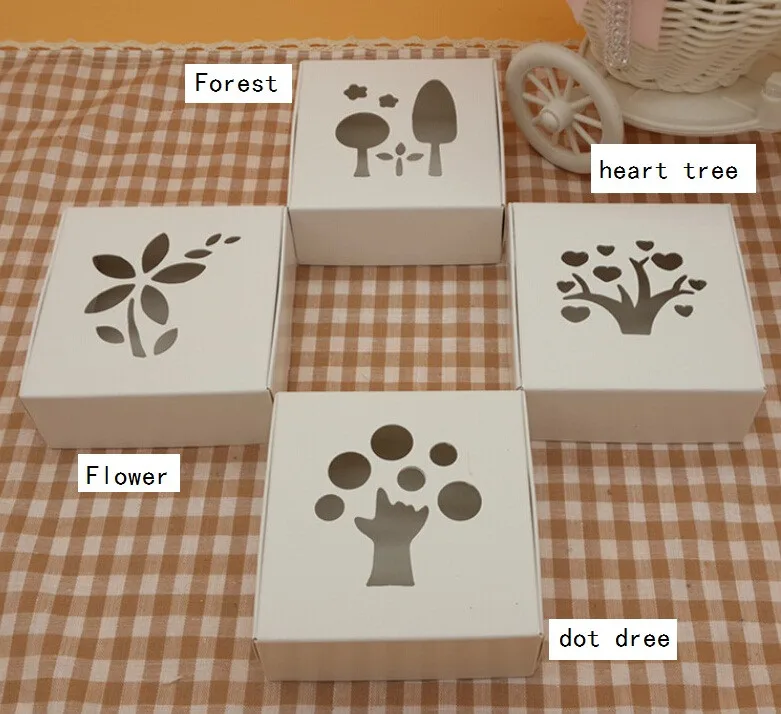 Белая крафт-бумага на заказ свадебный подарок упаковочная коробка из