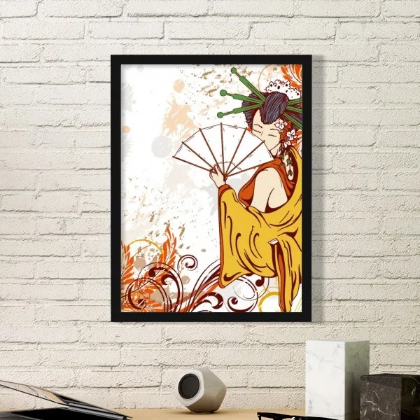 Картина для девочек в японском стиле простая фоторамка с изображением кранов и