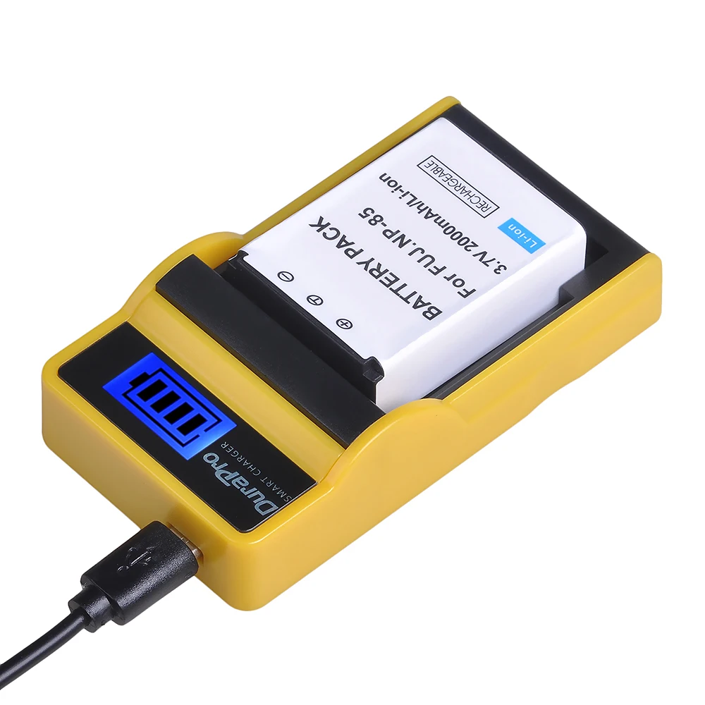 Аккумулятор для камеры 3 7 В 2000 мА · ч аккумулятор NP 85 с ЖК-дисплеем и USB-зарядным