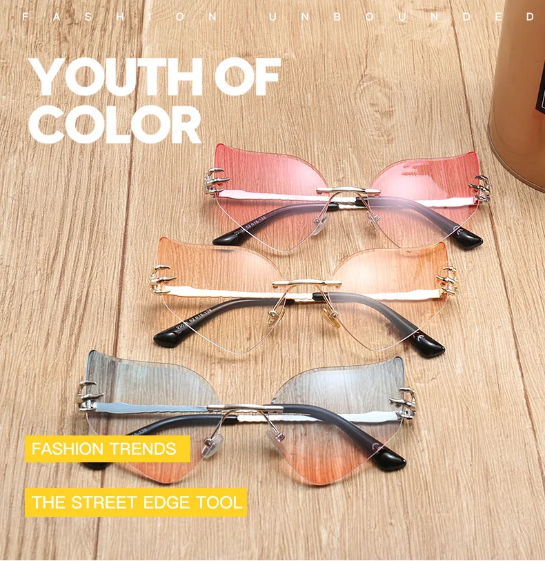 

Diamond-cut Wing Butterfly Brand Eyewear Fashion Sunglasses Women Hot Selling Sun Glasses High Quality Oculos UV400
