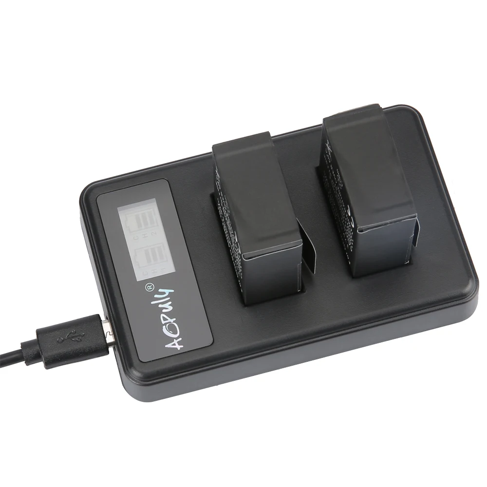 AOPULY зарядное устройство для камеры AHDBT 301 201 LCD двойное USB GoPro Go Pro Hero3 3 + аксессуары
