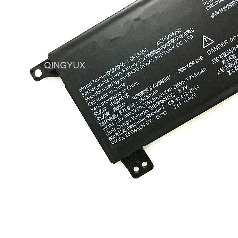 QINGYUX Новый 7 5 V 27Wh 3635mAh 0813006 Аккумулятор для ноутбука lenovo ideapad 5B10P23790