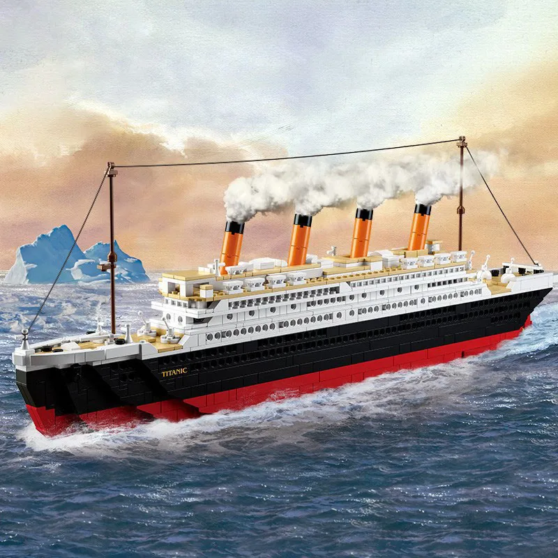 1021 шт. 0577 игрушка круизный лайнер RMS титановая Лодка 3D модель строительные блоки