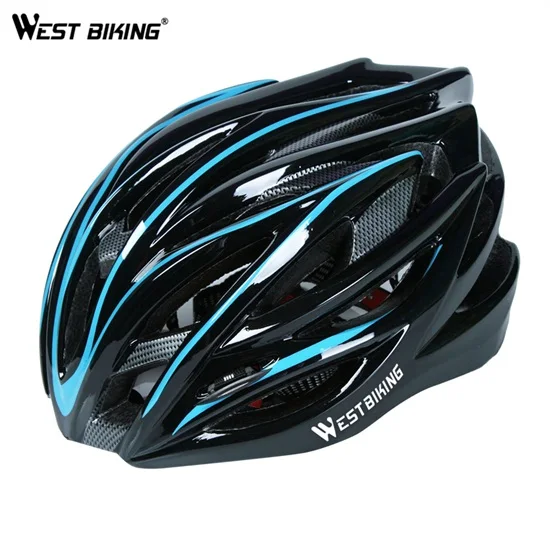 West biking велосипедный шлем сверхлегкий дышащий шлем интегрально-литой горная дорога велосипедный шлем MTB безопасный Мужской Женский шлем - Цвет: Blue