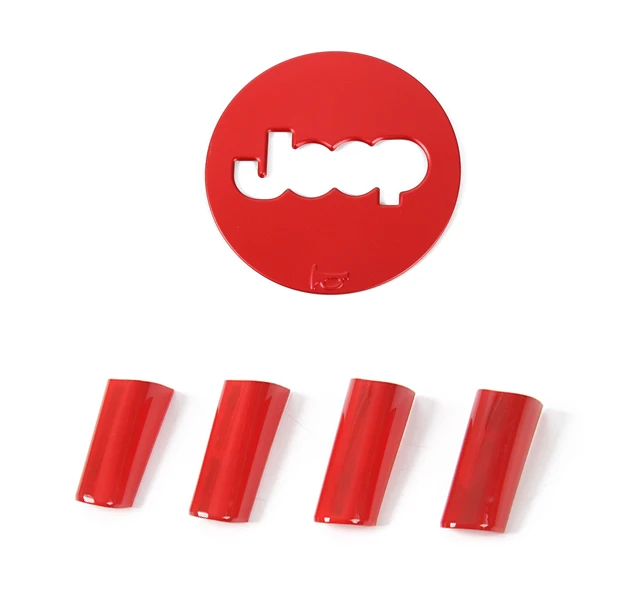 C-Red SHINEKA интерьерные молдинги для Jeep Wrangler JK 2007-2010 автомобиль руль отделка комплект наклейки аксессуары для Jeep Wrangler JK - Color Name: C-Red