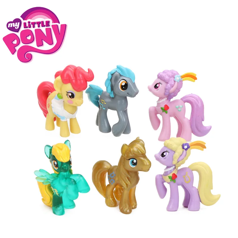 1 шт. игрушки My Little Pony мини пони ПВХ Фигурки дискорд Радуга тире Твайлайт Спайк