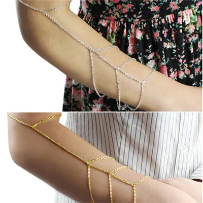 Новый Металл женщин Жгут Раб Звено Цепи Верхняя Браслет Манжеты Armlet CC1266| |