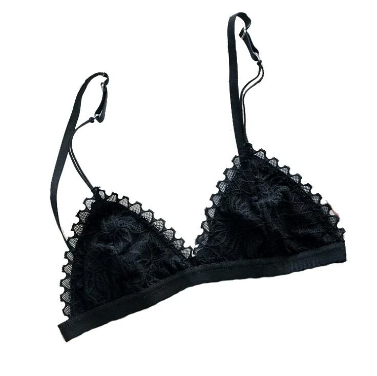 Бюстгальтер без косточек во французском стиле бесшовный кружевной женский